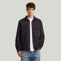g-star raw chaquetas d30657-e161 washed hb overshirt-b564 dk black gd para hombre