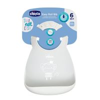 chicco easy roll bib silicona 6m gris