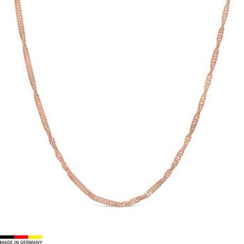 Cadena singapur de oro rosa de 14 quilates, 2,4 mm de ancho