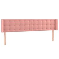cabecero cama  panel de cabecera de terciopelo rosa 183x16x7888 cm