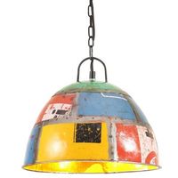 lampara colgante vintage 25 w multicolor redonda 31 cm e27 vidaxl