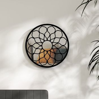 Espejo Decorativo | Espejo De Hierro Redondo Negro Para Uso Interior 40x3 Cm Cfw396310