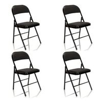 silla de confidente  silla para visitas  silla plegable tudela negro 4-pack hjh office