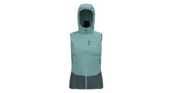 Chaleco hibrido odlo ascent para mujer verde gris