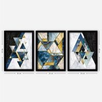 cuadro decorativo enmarcado 3sc36 multicolor 35x45 cm 3 piezas