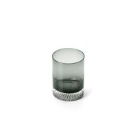 vaso de vidrio en gris ahumado 8x8x11 cm