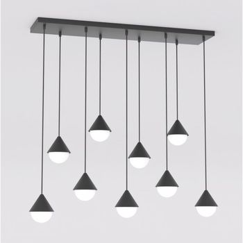 Lámpara colgante peka negro (9 luces)