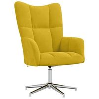 sillon de relax de terciopelo amarillo mostaza vidaxl