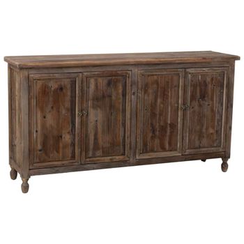 Aparador de madera de 4 puertas 160x40x85h cm