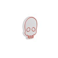 iluminacion led decorativa de plastico skull rojo 28x35x2 cm