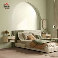 2 mesitas de noche de melamina de madera homcom 40x34x23 cm natural