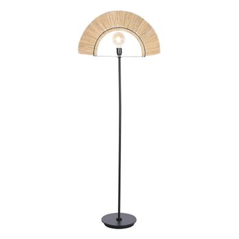 Lámpara de pie en yute y hierro marrón 56x26x152 cm