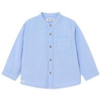 mayoral camisa manga larga 1114 camisa azul para nina