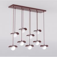 lampara de techo valbona granate 9 luces
