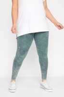 leggings verde mar efecto destenido mujer curvy y tallas grandes yours