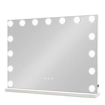 Espejo Maquillaje Hollywood Led, Táctil, 3 Modos, Regulable, 58x46 Cm