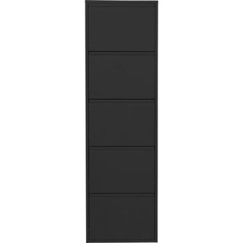Zapatero de 5 compartimentos negro