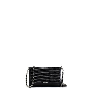 bolso de mano con malla con pedrería black taglia unica