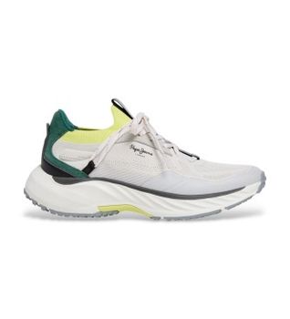 Pepe Jeans para hombre. PMS600019 Zapatillas Cromer Club blanco (43), Plano, Cordones, Casual