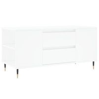 mesa de centrormesa auxiliarrmesa de cafe madera de ingenieria blanco 102x445x50 cm