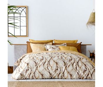 Funda nórdica reversible 100% algodón percal  liam 140x200 cm beige