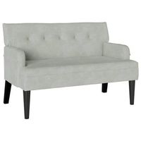 banco chesterfield gris claro 112 x 655 x 75 cm terciopelo vidaxl