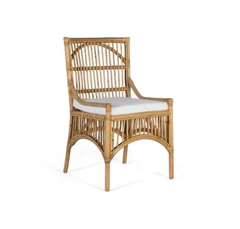 Set de dos sillas en rattan y cojín acolchado