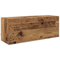 mueble de pared bano  armario de bano madera ingenieria envejecida 80x25x30 cm