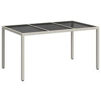 mesa de jardin  mesa de exterior 150 x 90 x 75 cm ratan sintetico