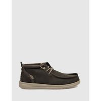 heydude botines zapatilla wally mid gripr classic marron para hombre