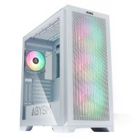 abysm gaming danube mura bx300 argb e-atx cristal templado usb 32 blanca