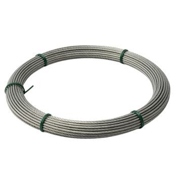Cable De Acero 1,5mm , Resiste Hasta 160kg , Corte Por Metros O Rollo 100m , Compatible Guía Plus Express , Para Colgar Cuadros Con Seguro (50 Metros)