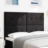 vidaxl cabecero led con tiras led manual negro 144 cm terciopelo