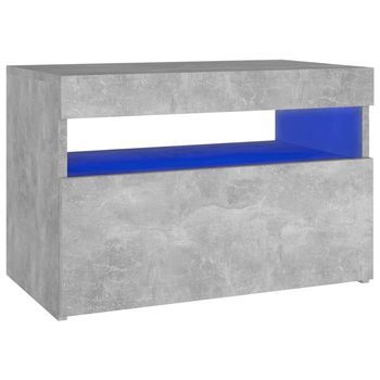 Mesita De Noche 60x35x40 Cm Madera - Gris