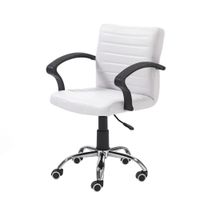 silla de oficina en polipiel blanca cm al8292 x l57 x p56
