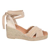 alpargata abiertas beige cintas
