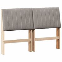 cabecerorpanel de cabecero tapizado taupe 135 cm madera de pino macizo