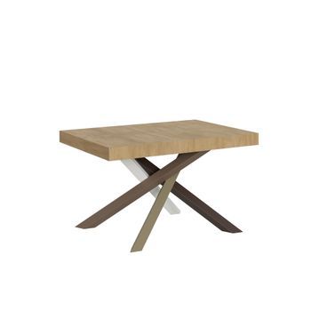 Mesa Extensible 90x120/224 Cm Volantis Roble Natural Estructura Multicolor 4/c