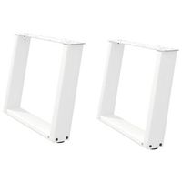 patas de mesa de centro forma u 2 uds  patas para mesa acero blanco 60x42-43 cm
