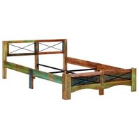 cama de matrimonio  cama de adulto  estructura de cama de madera maciza reciclada 140x200 cm