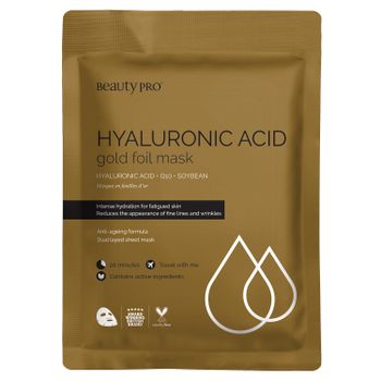 BeautyPro Hylauronic Acid Gold Foil Mask