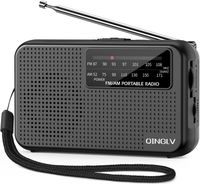 radio am fm portatil con bateria antena telescopica receptor con conector para auriculares uso en interiores exteriores y emergencias