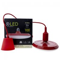 portalamparas  bombilla rojo 18w