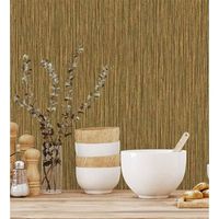 papel pintado vinilico lavable efecto fibra vegetal con textura en relieve - saratov texture 676387 de gaulan - rollo de 10 m x 106 m