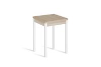 mesa cocina alta extensible libro 65130x65 cm roble pata blanco