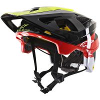 alpinestars vector tech mips mtb helmet - large - pilot blackyellow fluored gloss