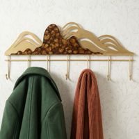 perchero de pared metalico multicolor 71x5x305 cm