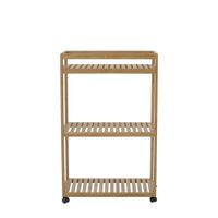 estante de almacenamiento de bambu beige