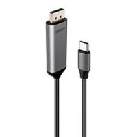 cable adaptador usb-c a displayport 14 lindy 1 m gris