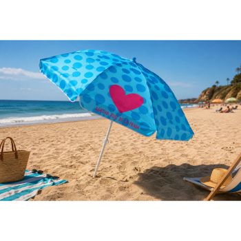Agatha Ruiz de la Prada - Sombrilla de Playa UV50+ | Disponible en 2 Colores | Inclinable | 160/180 cm
